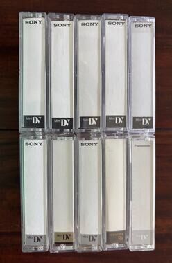10 EMPTY Mini DV Cases w/ Paper Inserts Various Brands -Video Tapes NOT Included